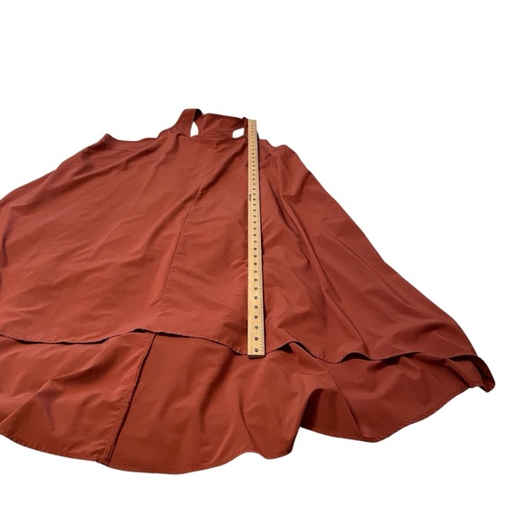 Athletic style Rust Tank Dress-Size 1X-Racer Back-Stretch-Pockets-CLEANED - Picture 6 of 8